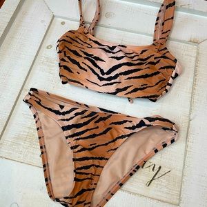 Tiger Print Bikini Set
